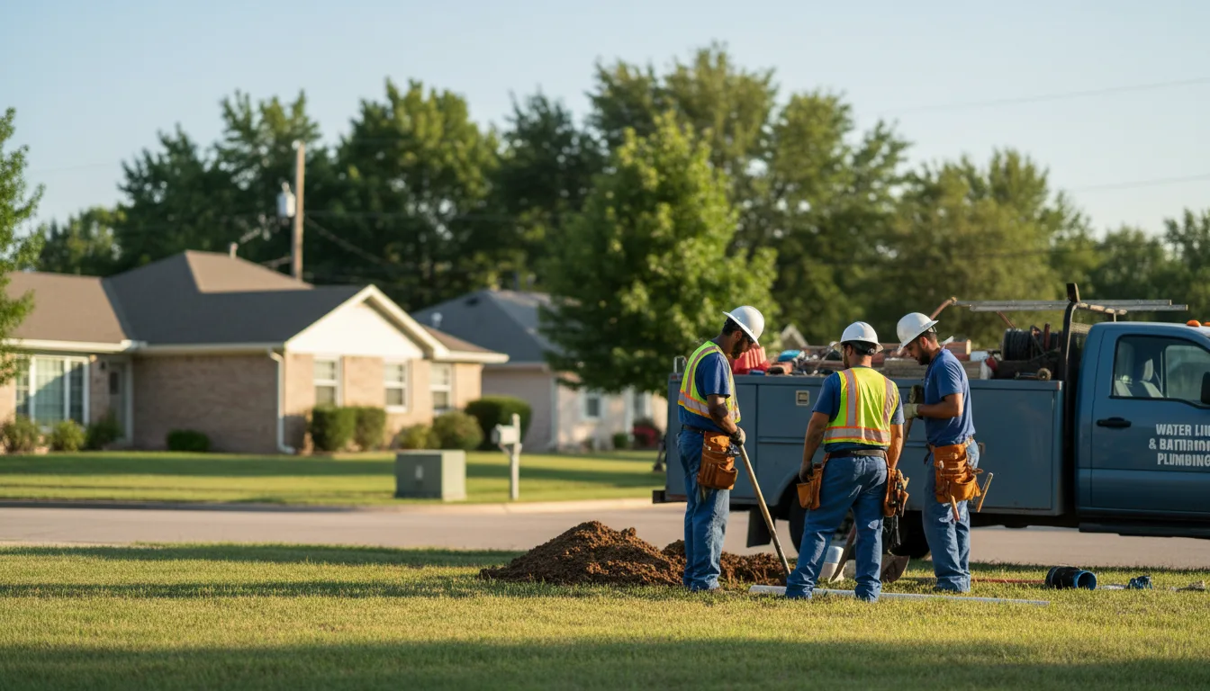 Residential water line and bathroom plumbing service in Schaller, IA